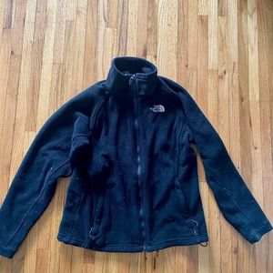 North Face Black Zip Up Fleece
